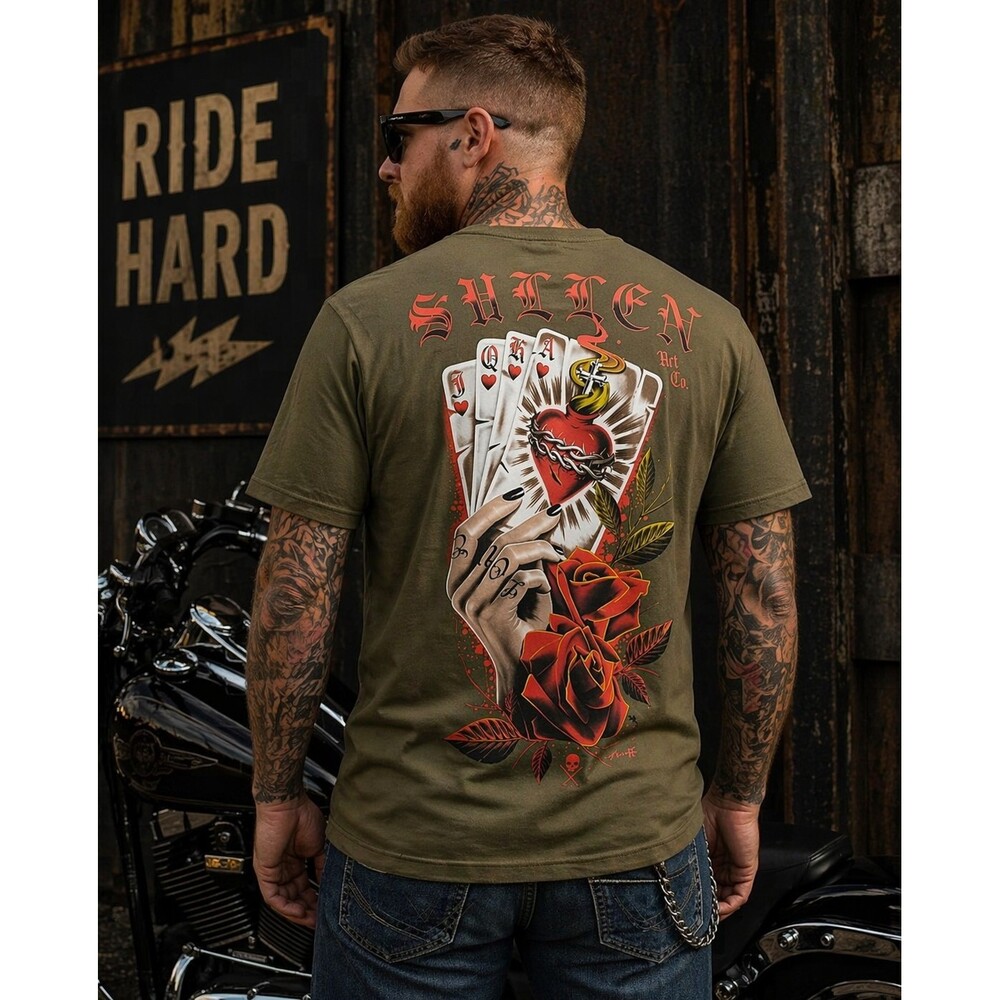 Men's‎ Sullen Art Collective Royal Flush Premium Tee T-Shirt Small NWT  New L100